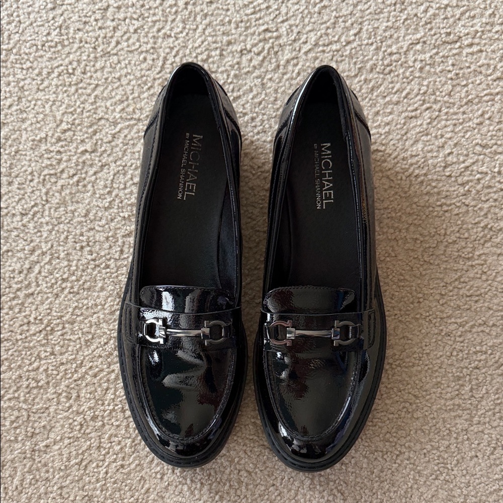 Michael Shannon Glossy Black Patent Loafers